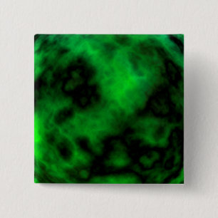 Funky Neon Green Emerald Halloween Abstract 2 Inch Square Button