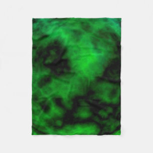 Funky Neon Green Emerald Halloween Abstract Fleece Blanket