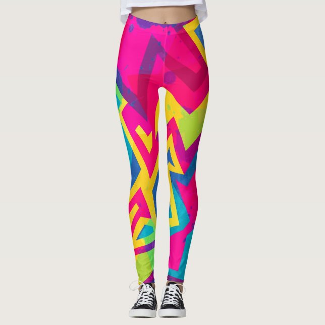 Funky Neon Leggings (Front)