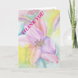 FUNKY NEON LILY CARTE DE REMERCIEMENTS LY