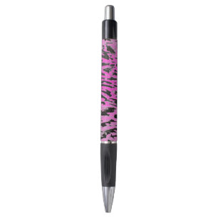Funky Neon Pink and Black Print Pen