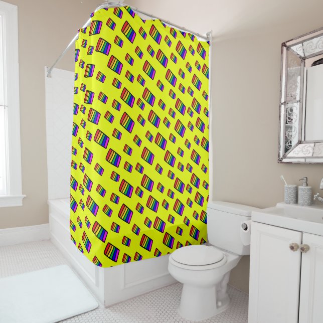Funky Neon Rainbow Block Pattern (In Situ)