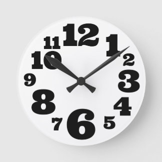 Funky number wall clock