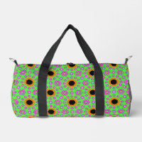 Funky Orange & Black Pattern Lime Green 