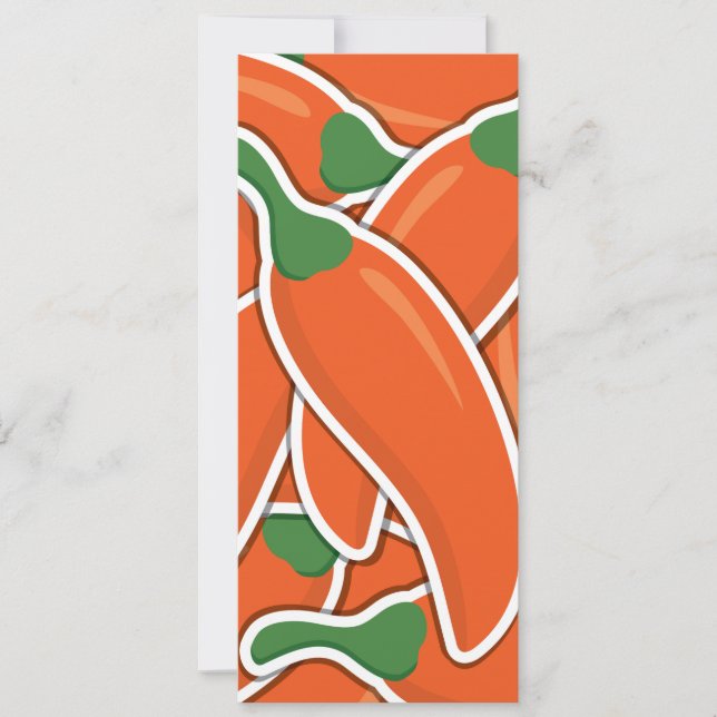 Funky orange chilli peppers (Front)