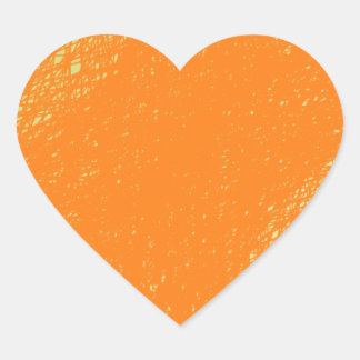 funky orange colour heart sticker
