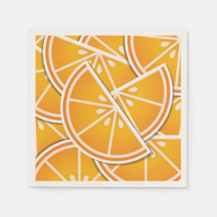 Funky orange wedges napkin