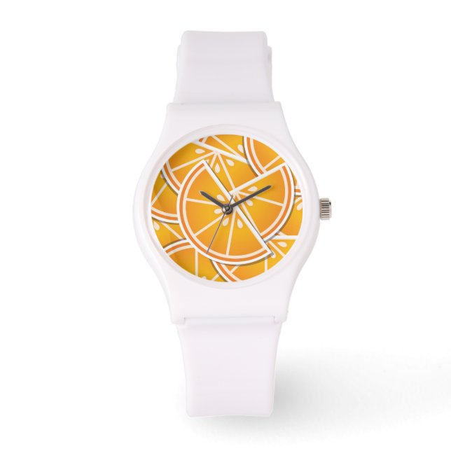 Funky orange wedges watch (Front)