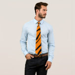 Funky Orange Zebra Print Pattern Stripes Tie<br><div class="desc">Funky Orange Zebra Print Pattern Stripes</div>