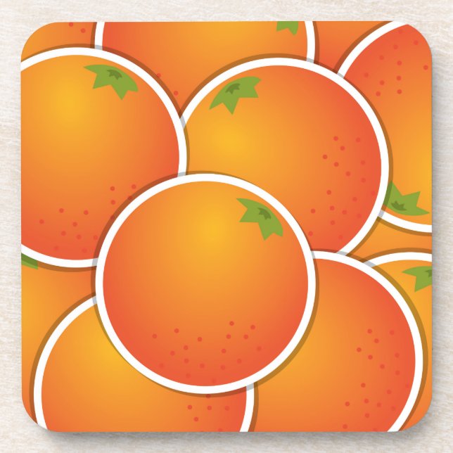 Funky oranges coaster (Front)