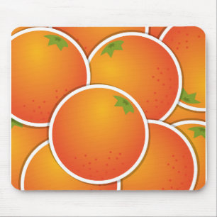 Funky oranges mouse pad