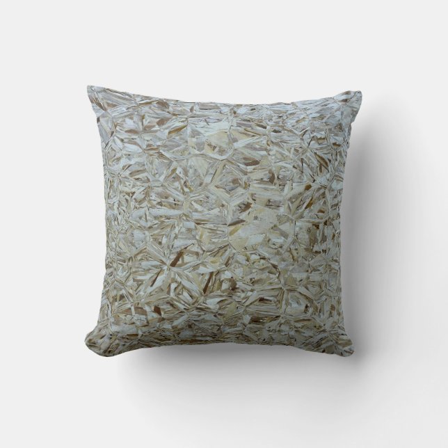 Funky OSB Texture Construction Chipwood Throw Pillow (Front)