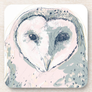 Funky Owl Portrait Coaster