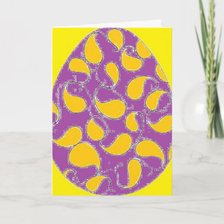 Funky Paisley Easter Card