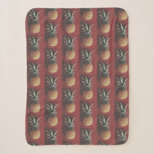 Funky Pale Red Pineapple Yummy Blanket