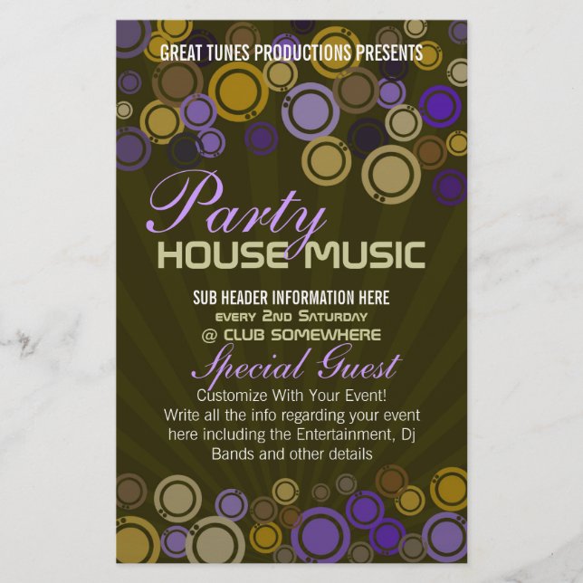 Funky Party Music Club Event Flyer (Front)