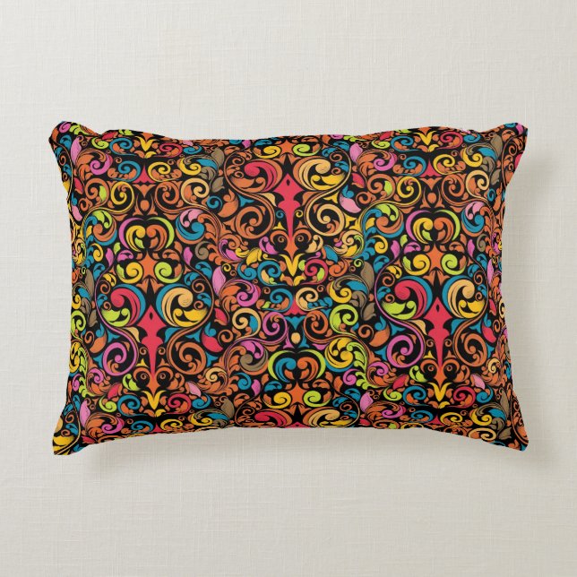 Funky pattern accent pillow (Front)