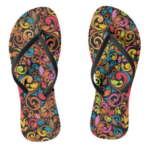 Funky pattern flip flops