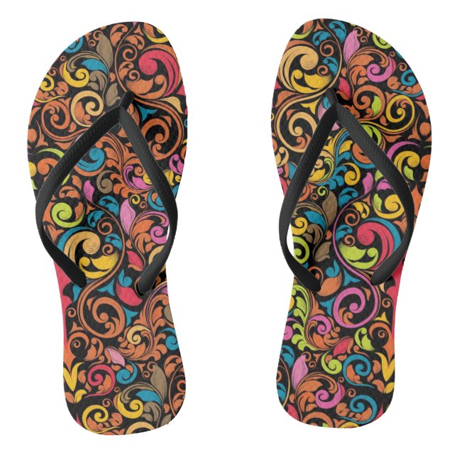Funky pattern flip flops (Footbed)