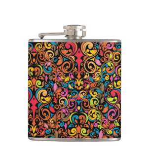 Funky pattern hip flask