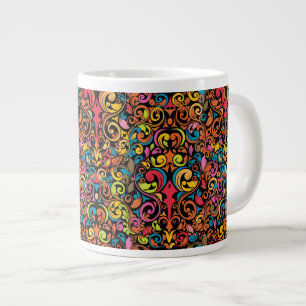 Funky pattern large coffee mug