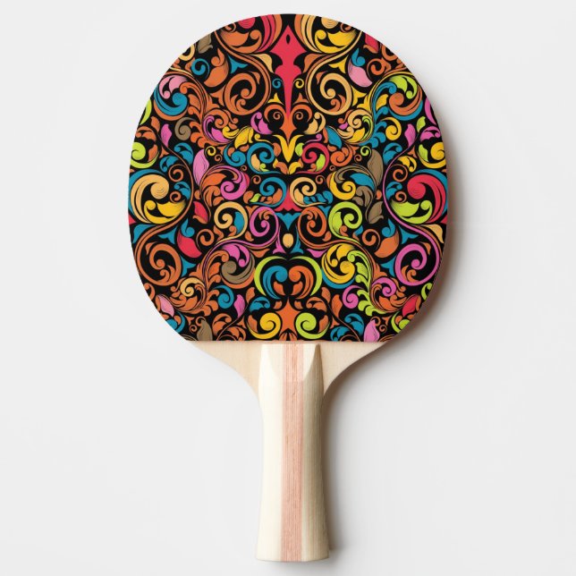 Funky pattern ping pong paddle (Front)