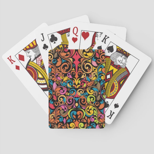 Funky pattern playing cards (Back)