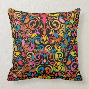 Funky pattern throw pillow