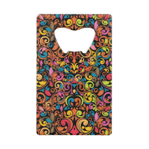 Funky pattern wallet bottle opener