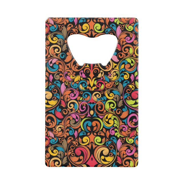 Funky pattern wallet bottle opener (Front)