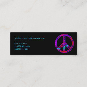 Funky Peace Symbol Mini Business Card