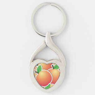 Funky peach keychain