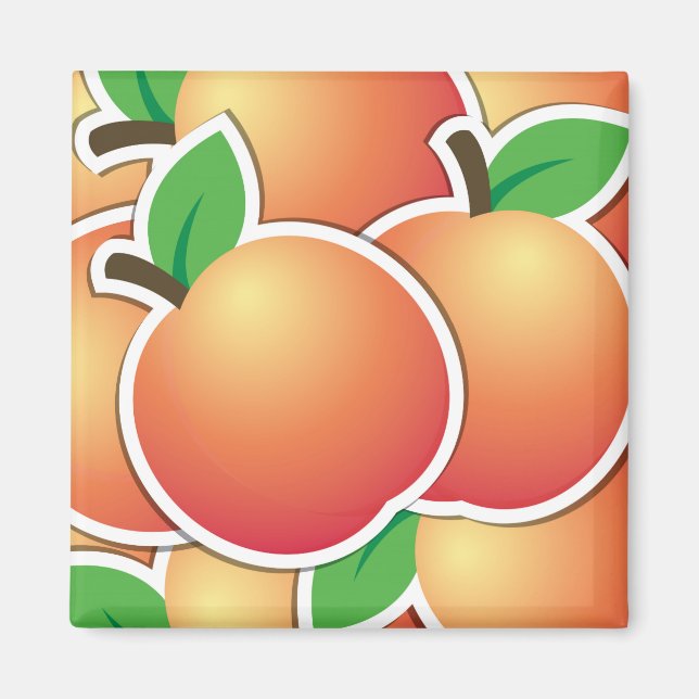 Funky peach magnet (Front)