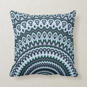 Funky Peacock Mandala pattern pillow cushion