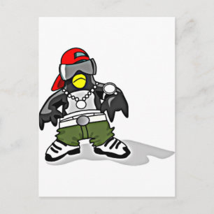 Funky Penguin Postcard