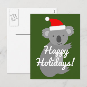 Funky Père Noël koala ours Noël Cartes postales