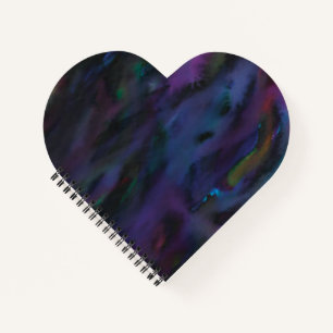 Funky personalized abstract smokey water color notebook