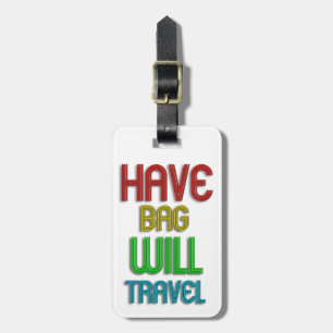 Funky Personalized Airplane Luggage Tag