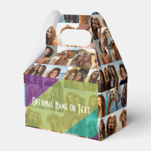 Funky Photo Collage - Add Up to 16 photos Favor Box