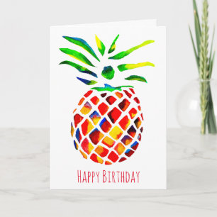 Funky pineapple art card