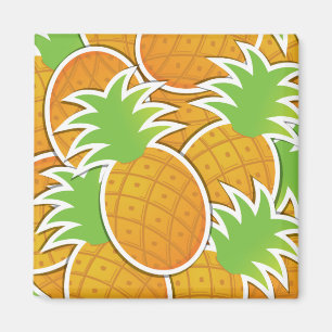 Funky pineapple magnet