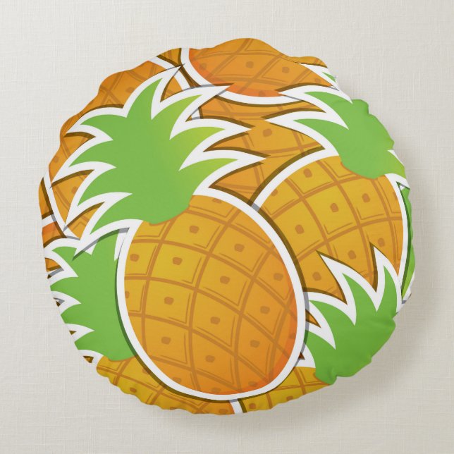 Funky pineapple round pillow (Back)