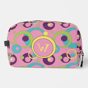 Funky Pink Circles Dopp Kit