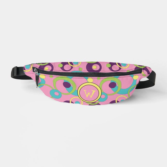 Funky Pink Circles Fanny Pack (Front)
