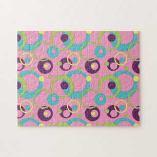 Funky Pink Circles Puzzle