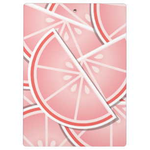 Funky pink grapefruit wedges clipboard
