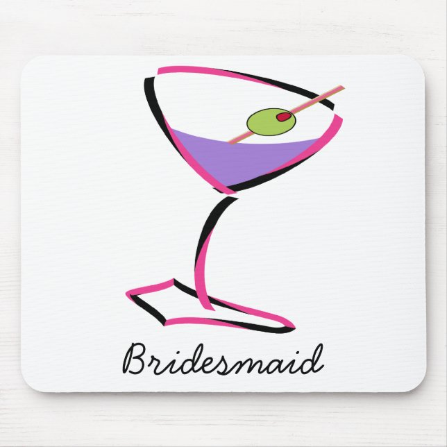 funky pink martini mouse pad (Front)