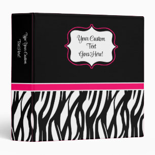 Funky Pink Zebra Classeur