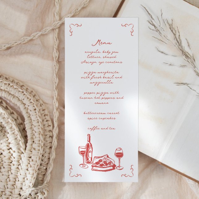 Funky Pizza Wine Handwritten Illustrated Menu (Creator Uploaded)