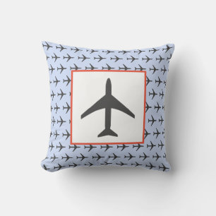 Funky Plane Airplane Aviation Fly Cushion